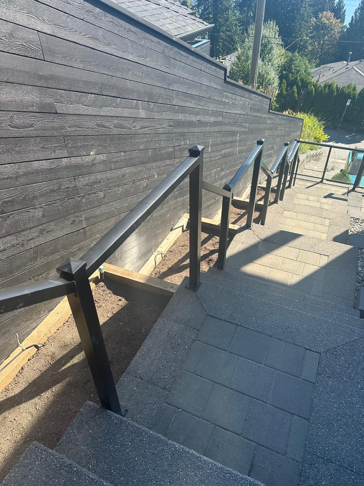 Paver staircase installation in Metro Vancouver, BC by Coastal Property Services